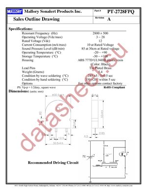 PT-2728FPQ datasheet  